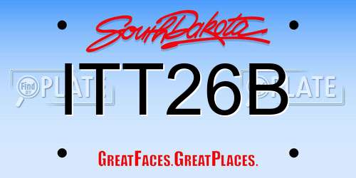 ITT26B South Dakota License Plate