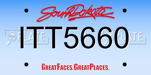 ITT5660 South Dakota License Plate