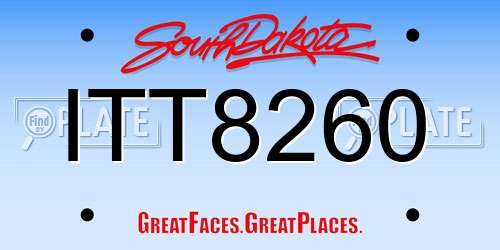 ITT8260 South Dakota License Plate