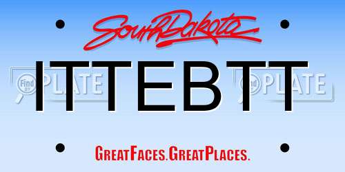 ITTEBTT South Dakota License Plate