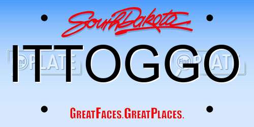 ITTOGGO South Dakota License Plate