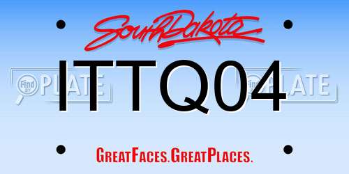 ITTQ04 South Dakota License Plate