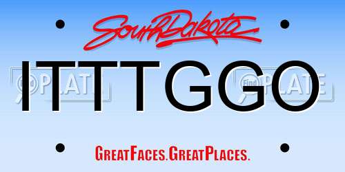 ITTTGGO South Dakota License Plate