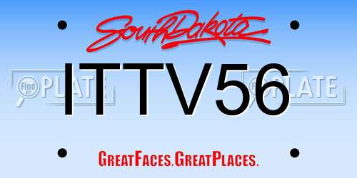 ITTV56 South Dakota License Plate