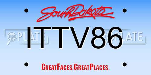 ITTV86 South Dakota License Plate