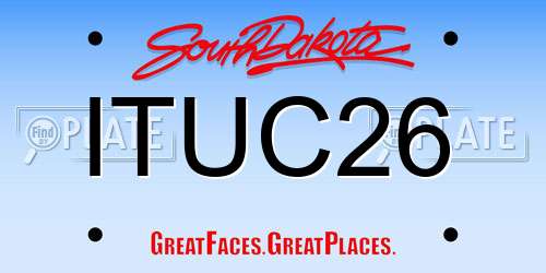 ITUC26 South Dakota License Plate