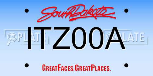 ITZ00A South Dakota License Plate
