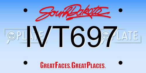 IVT697 South Dakota License Plate