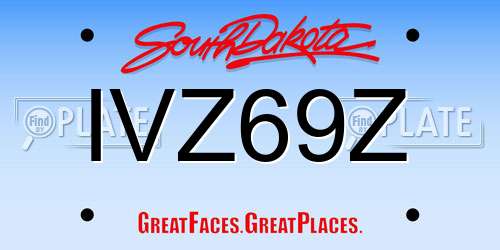 IVZ69Z South Dakota License Plate