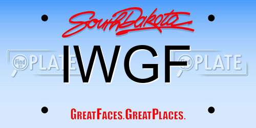 IWGF South Dakota License Plate