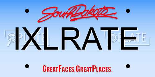 IXLRATE South Dakota License Plate