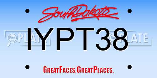 IYPT38 South Dakota License Plate
