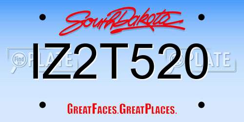 IZ2T520 South Dakota License Plate