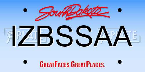 IZBSSAA South Dakota License Plate