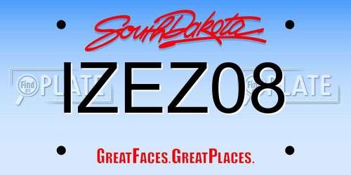 IZEZ08 South Dakota License Plate