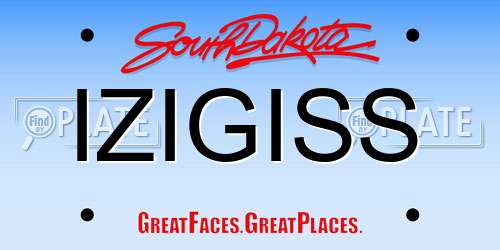 IZIGISS South Dakota License Plate