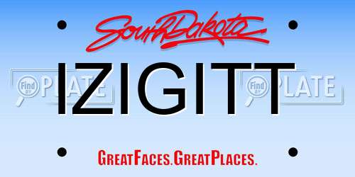 IZIGITT South Dakota License Plate
