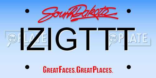 IZIGTTT South Dakota License Plate