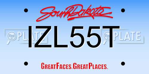 IZL55T South Dakota License Plate