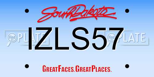 IZLS57 South Dakota License Plate