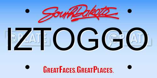IZTOGGO South Dakota License Plate
