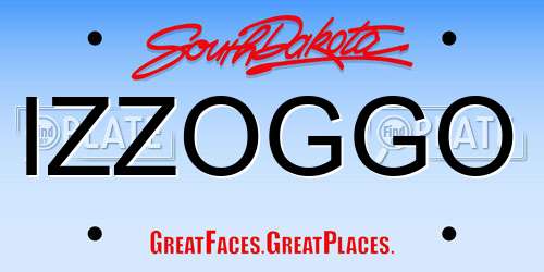 IZZOGGO South Dakota License Plate