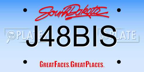 J48BIS South Dakota License Plate