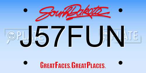 J57FUN South Dakota License Plate