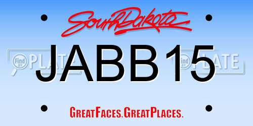 JABB15 South Dakota License Plate
