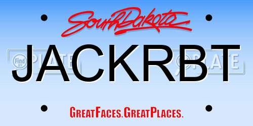 JACKRBT South Dakota License Plate