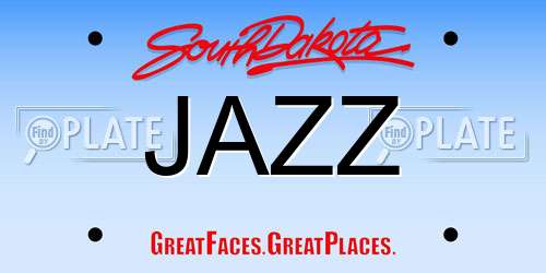 JAZZ South Dakota License Plate
