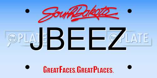 JBEEZ South Dakota License Plate