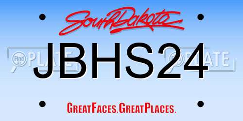 JBHS24 South Dakota License Plate