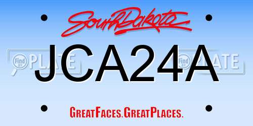 JCA24A South Dakota License Plate
