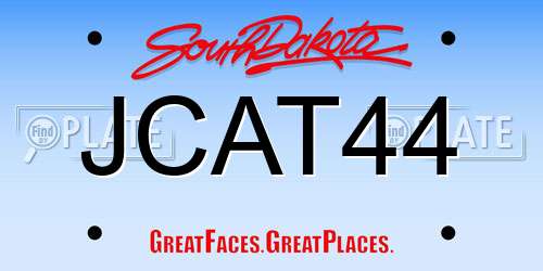 JCAT44 South Dakota License Plate