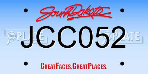 JCC052 South Dakota License Plate