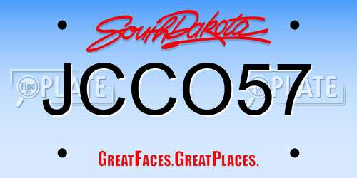 JCCO57 South Dakota License Plate