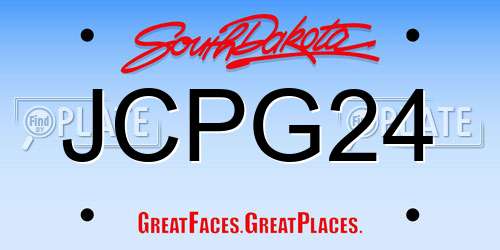JCPG24 South Dakota License Plate