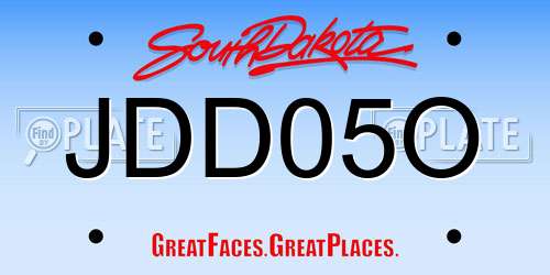 JDD05O South Dakota License Plate