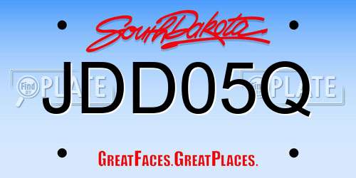 JDD05Q South Dakota License Plate