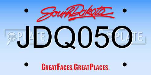 JDQ05O South Dakota License Plate