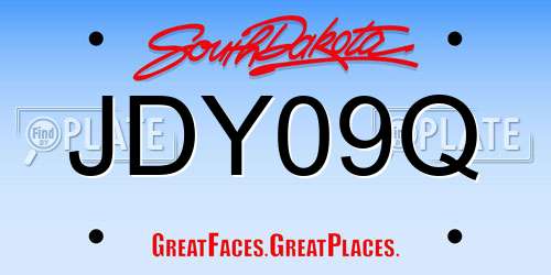 JDY09Q South Dakota License Plate