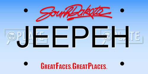 JEEPEH South Dakota License Plate
