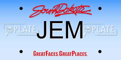 JEM South Dakota License Plate