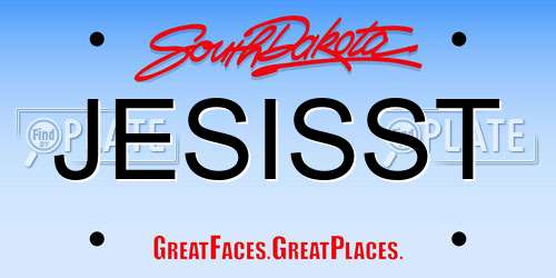 JESISST South Dakota License Plate
