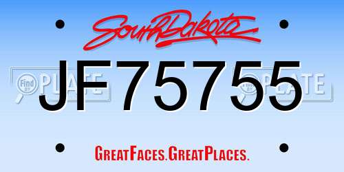 JF75755 South Dakota License Plate