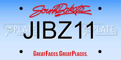 JIBZ11 South Dakota License Plate