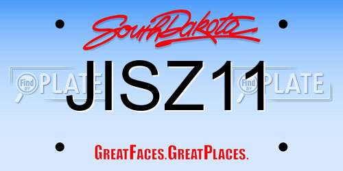 JISZ11 South Dakota License Plate