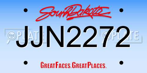 JJN2272 South Dakota License Plate