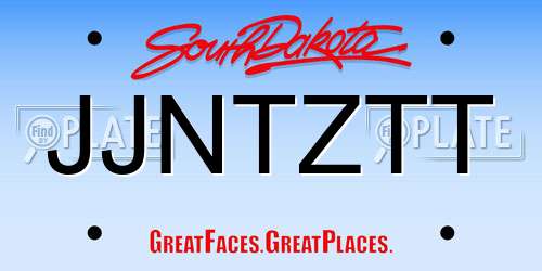 JJNTZTT South Dakota License Plate